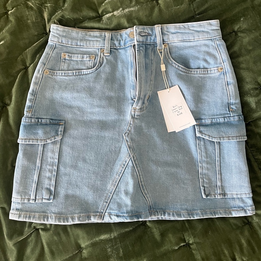 NWT - Rails Laurel Cargo Crystal Blue Mini Skirt